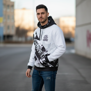 GNARLY Print Hoodie White